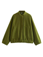 Stand-up collar plain coat nowadaysfashion