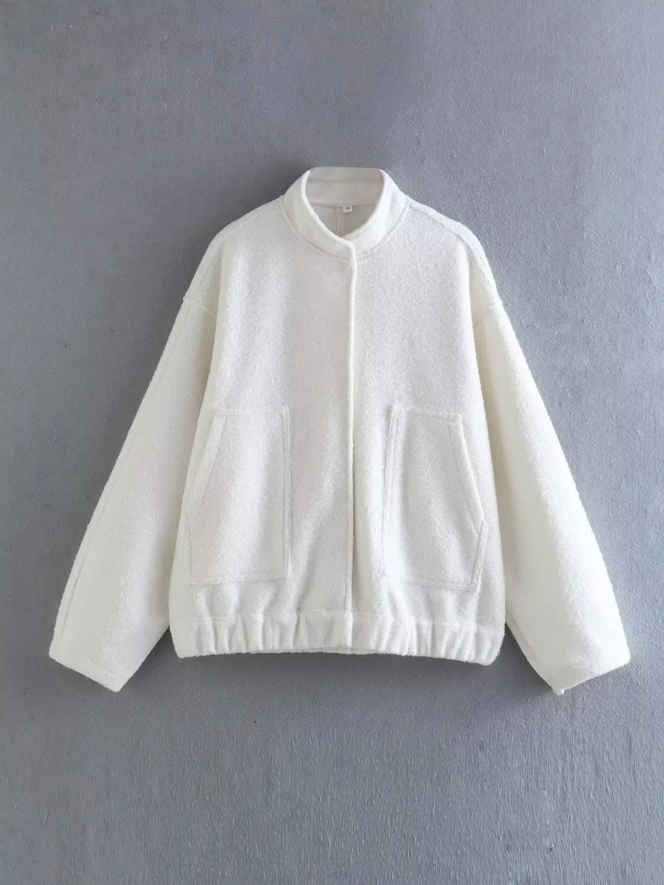Stand-up collar plain coat - Blade & Thread