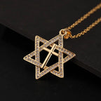 star of david necklace cross diamond necklace nowadaysfashion