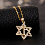 star of david necklace cross diamond necklace nowadaysfashion