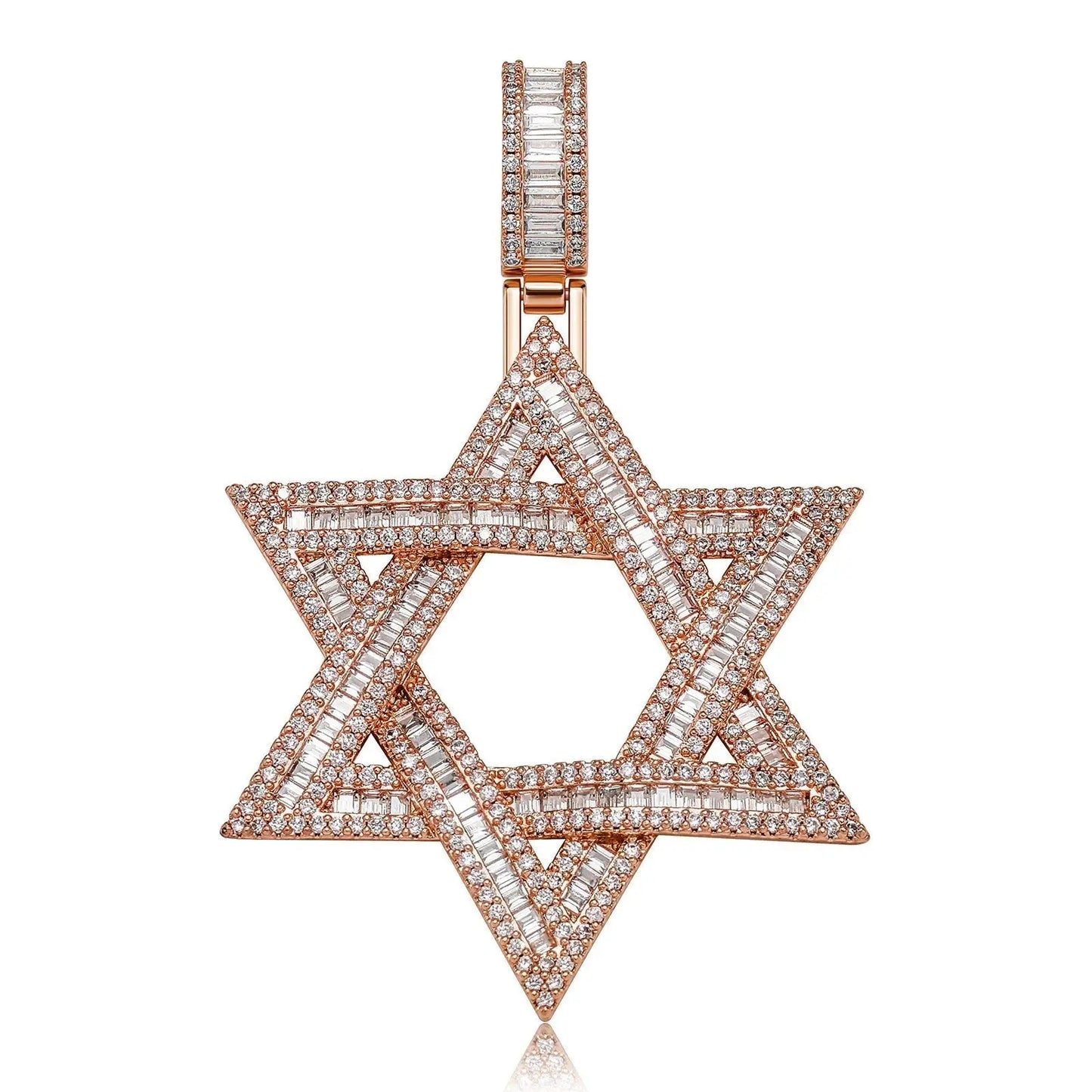 star of david necklace diamond pendant - Blade & Thread