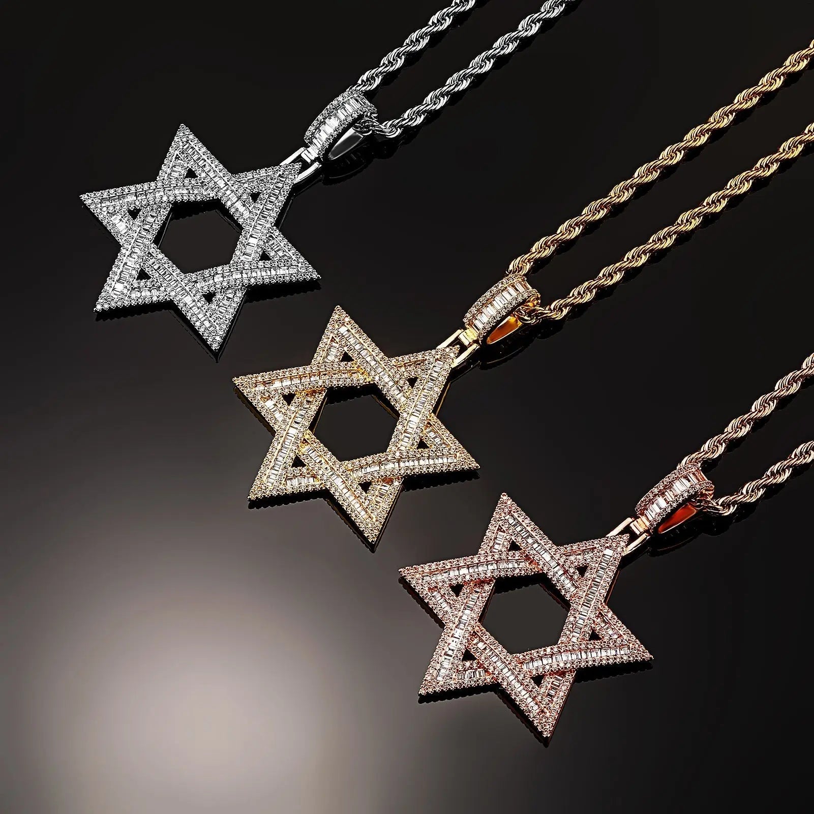 star of david necklace diamond pendant - Blade & Thread