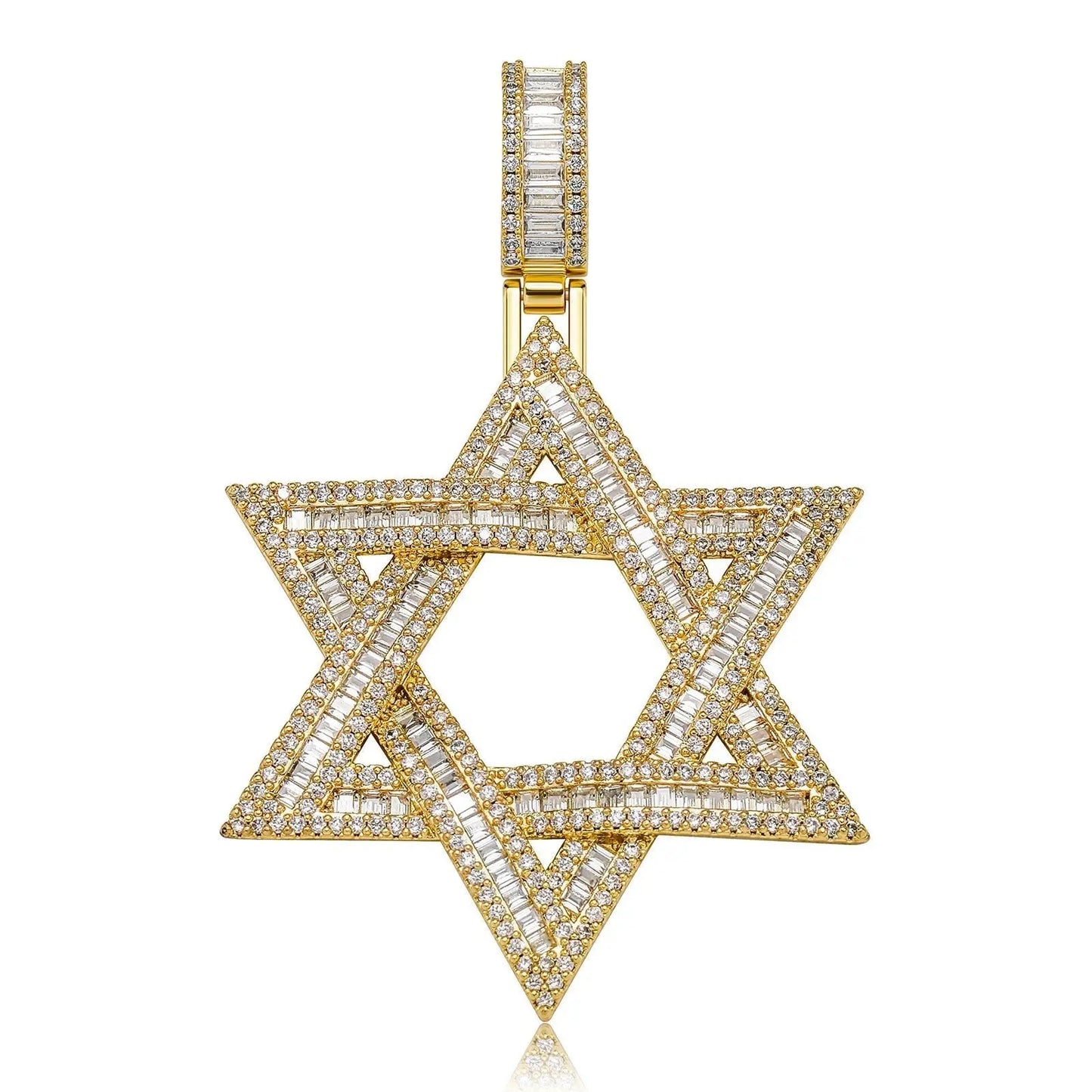 star of david necklace diamond pendant - Blade & Thread