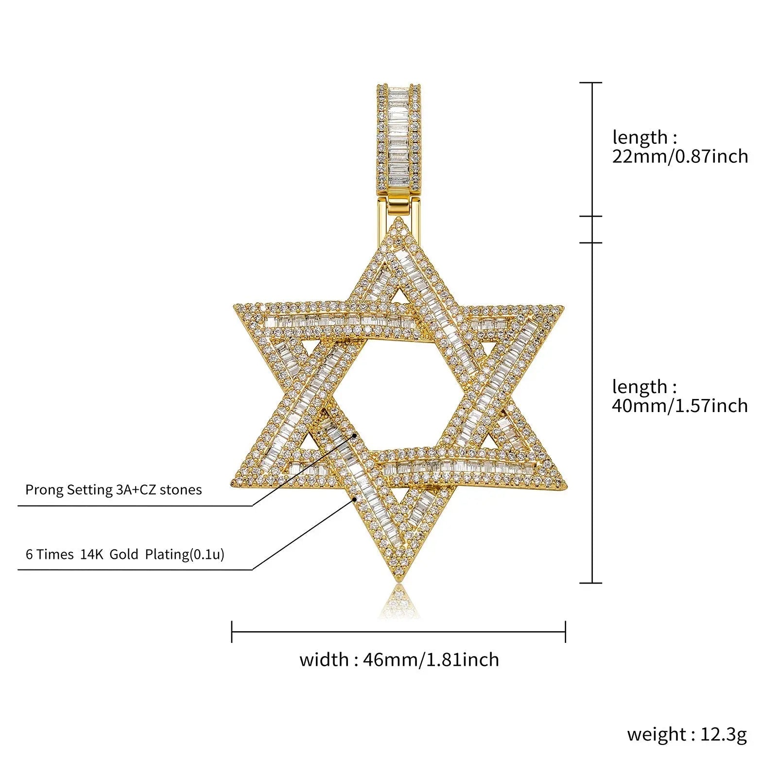 star of david necklace diamond pendant nowadaysfashion
