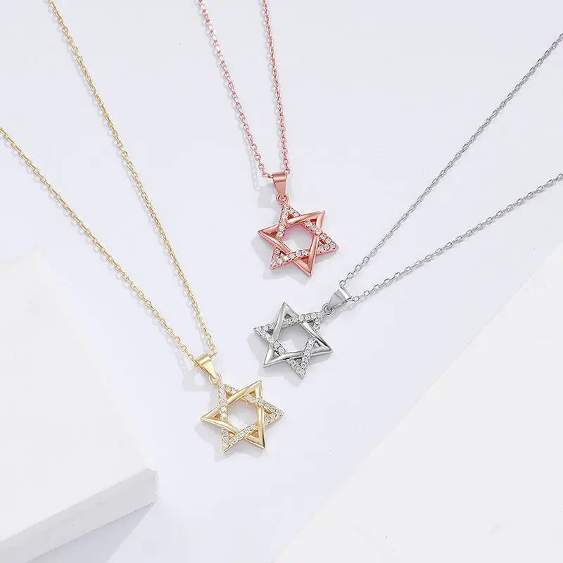 star of david necklace S925 silver pendant nowadaysfashion