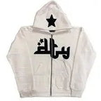 Star Printed Zip Up Hoodies - Blade & Thread