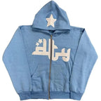 Star Printed Zip Up Hoodies - Blade & Thread