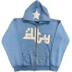 Star Printed Zip Up Hoodies - Blade & Thread