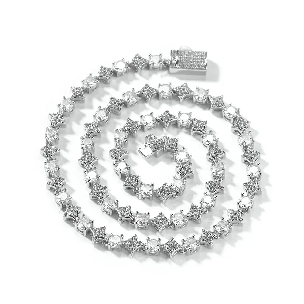 Star zircon tennis chain necklace - Blade & Thread