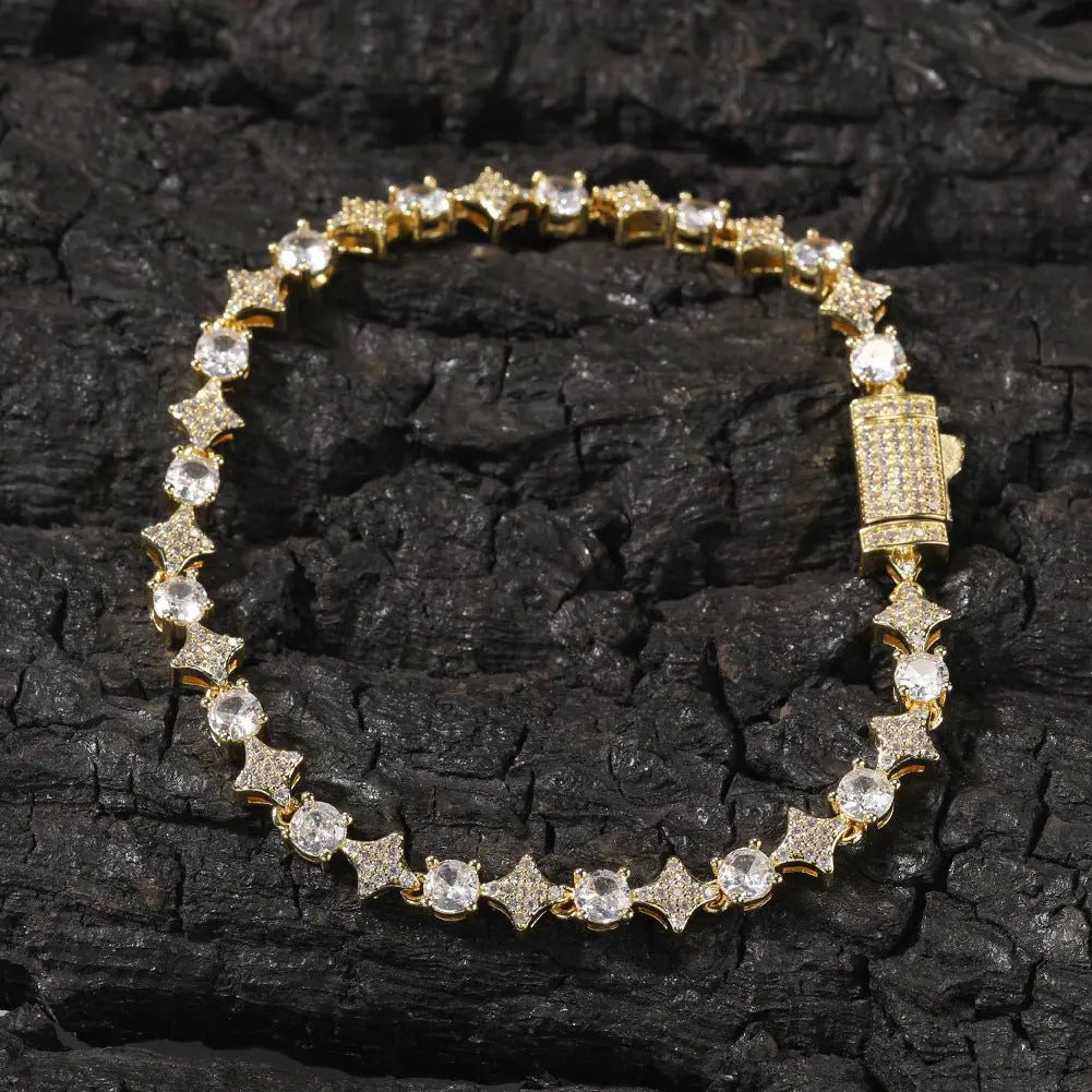 Star zircon tennis chain necklace - Blade & Thread