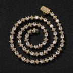 Star zircon tennis chain necklace nowadaysfashion