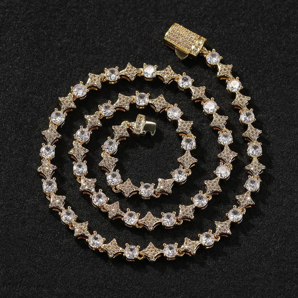 Star zircon tennis chain necklace nowadaysfashion