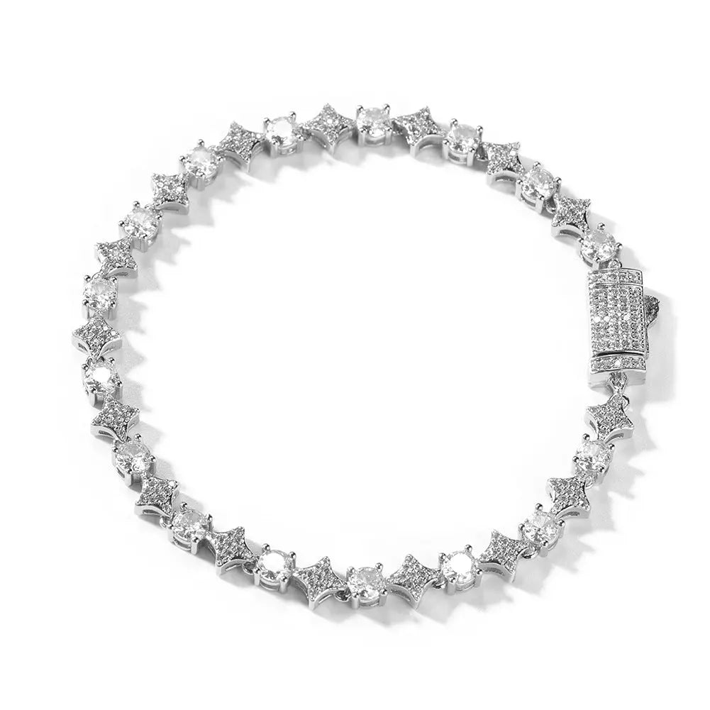 Star zircon tennis chain necklace - Blade & Thread