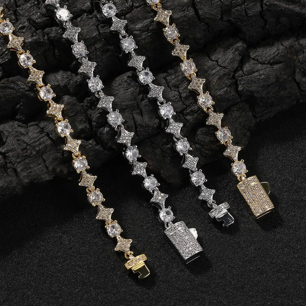 Star zircon tennis chain necklace nowadaysfashion