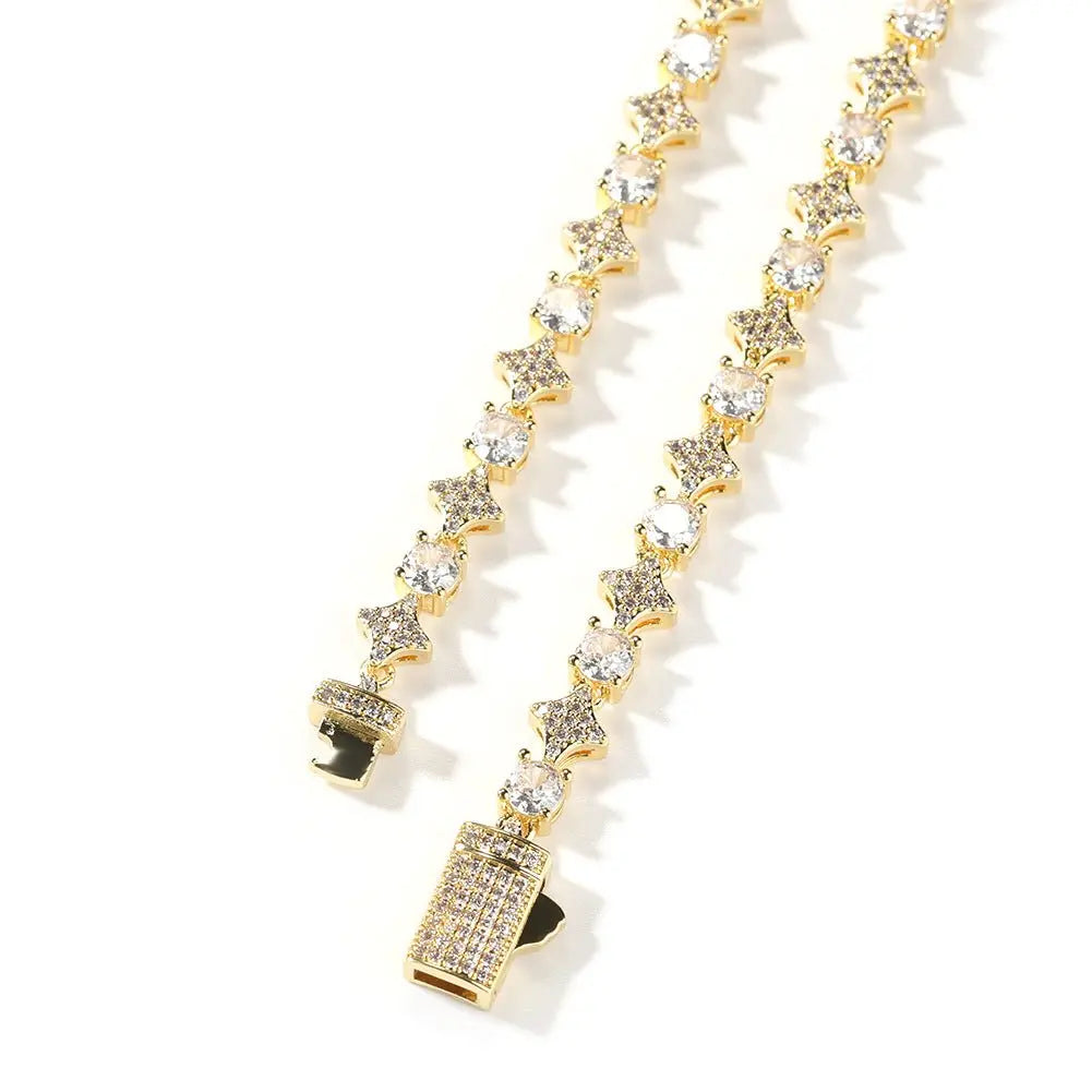 Star zircon tennis chain necklace nowadaysfashion
