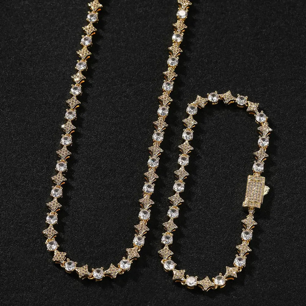 Star zircon tennis chain necklace nowadaysfashion