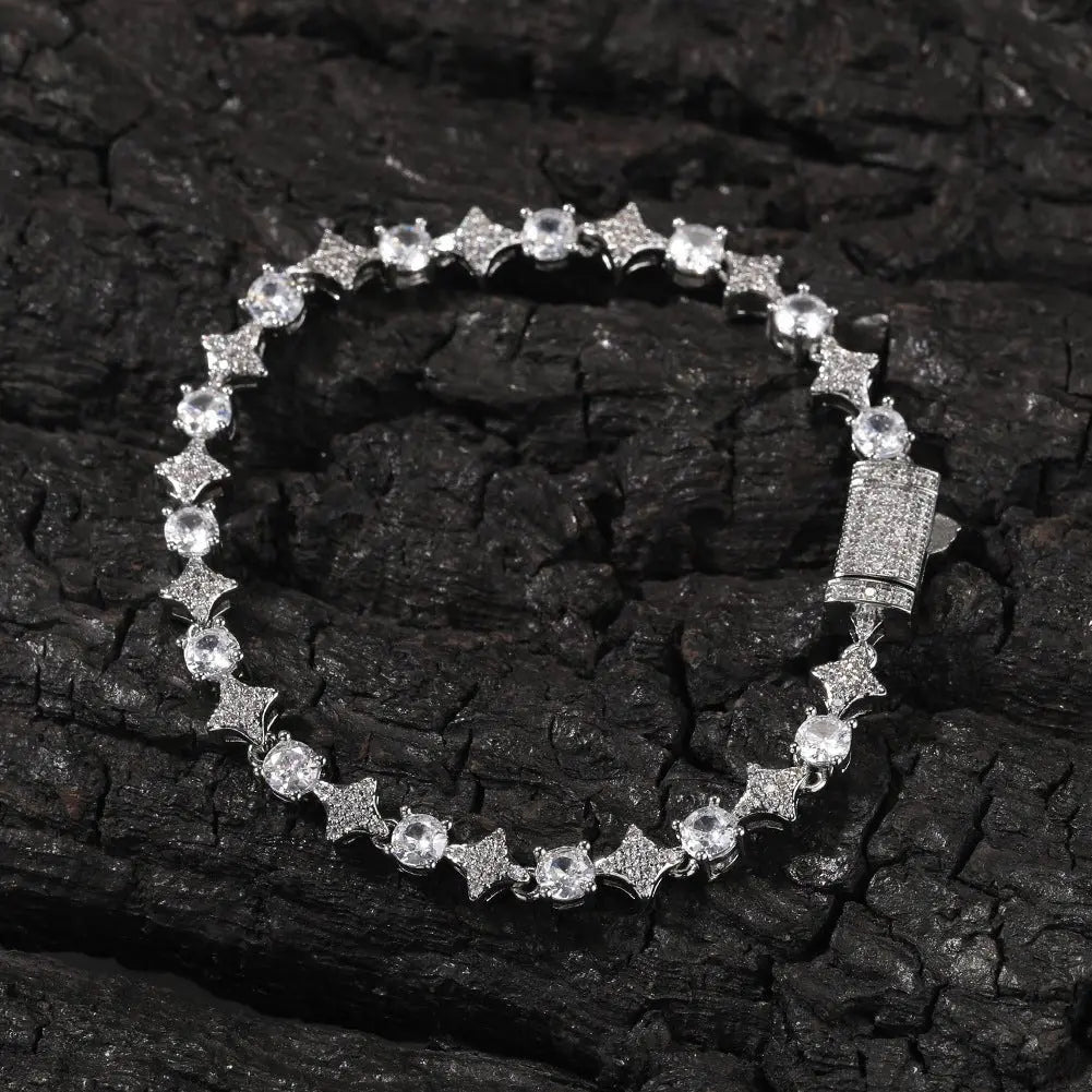 Star zircon tennis chain necklace - Blade & Thread