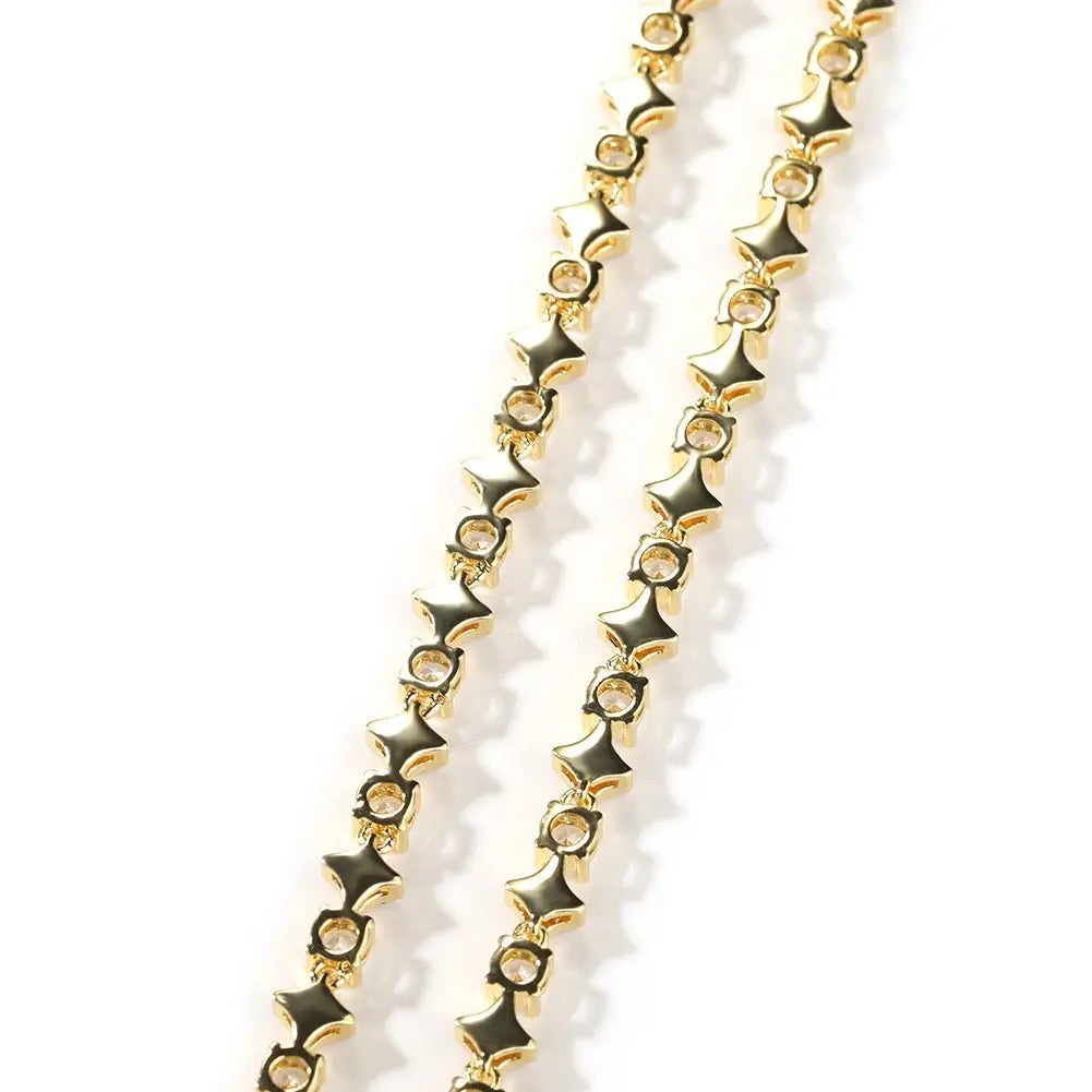 Star zircon tennis chain necklace nowadaysfashion