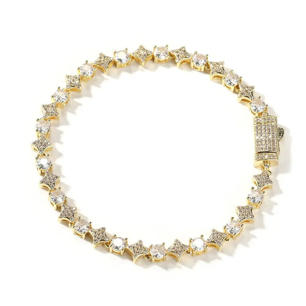 Star zircon tennis chain necklace - Blade & Thread