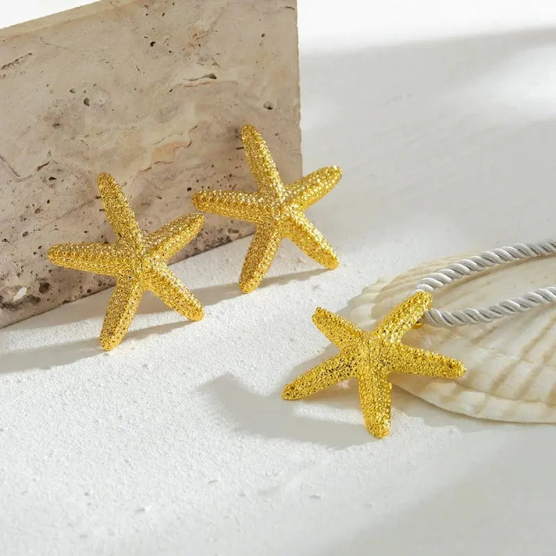 starfish necklace beach summer holiday earrings necklace - Blade & Thread