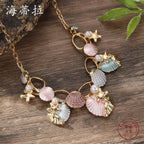 starfish necklace color oil painting shell necklace nowadaysfashion