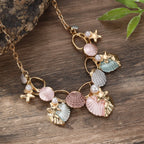 starfish necklace color oil painting shell necklace nowadaysfashion