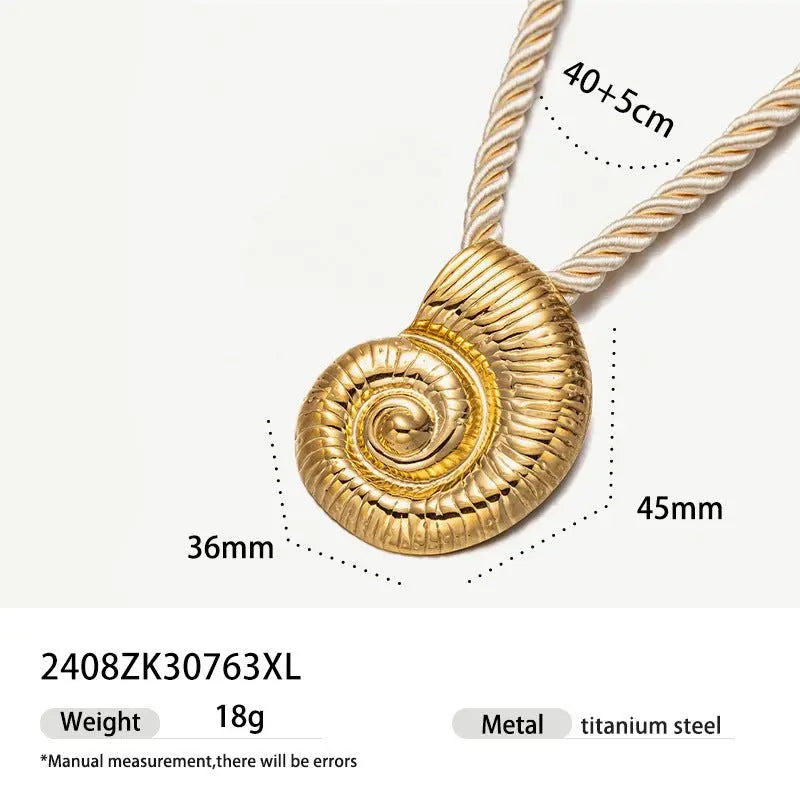 starfish necklace conch sun thick rope necklace - Blade & Thread