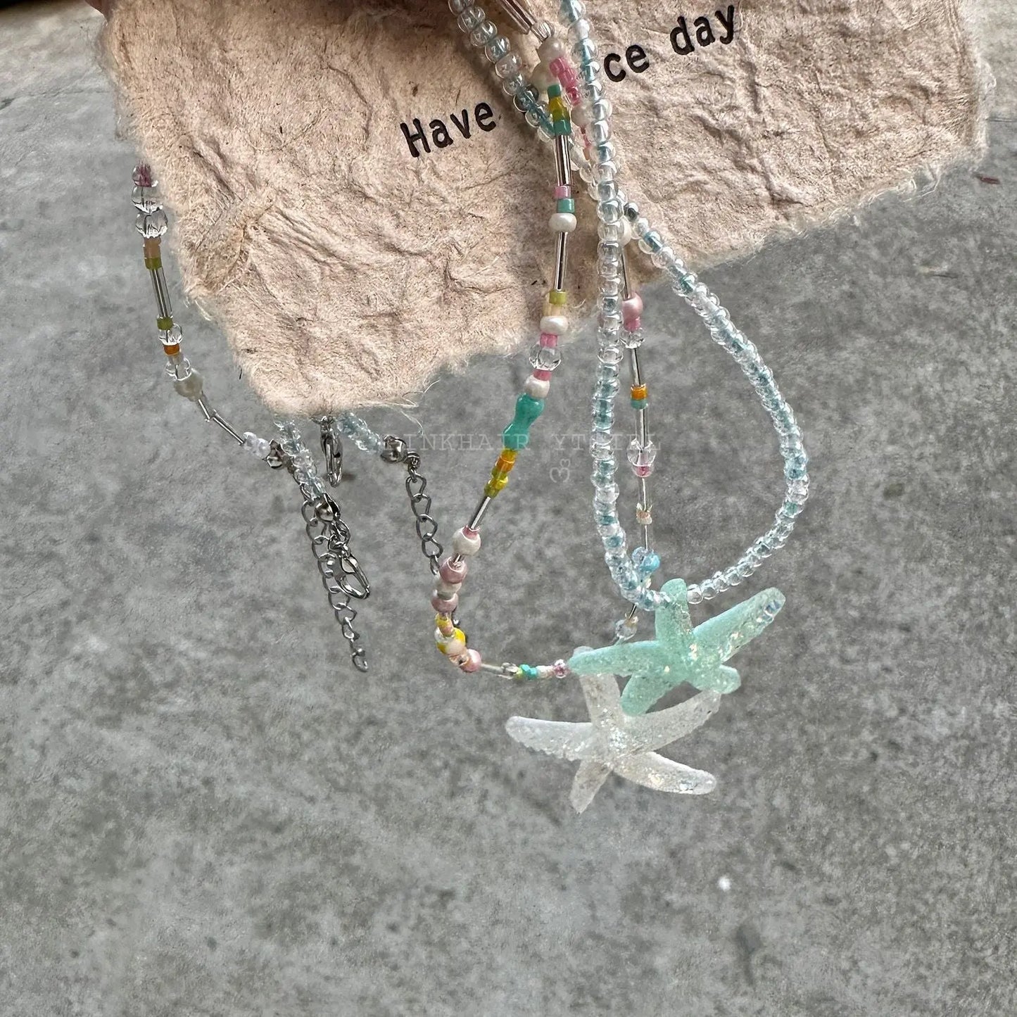 starfish necklace fresh dopamine color necklace - Blade & Thread