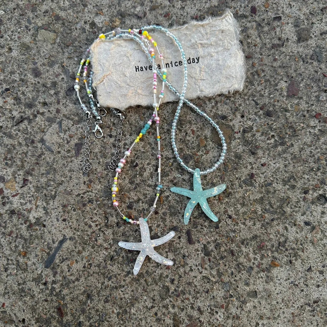 starfish necklace fresh dopamine color necklace nowadaysfashion