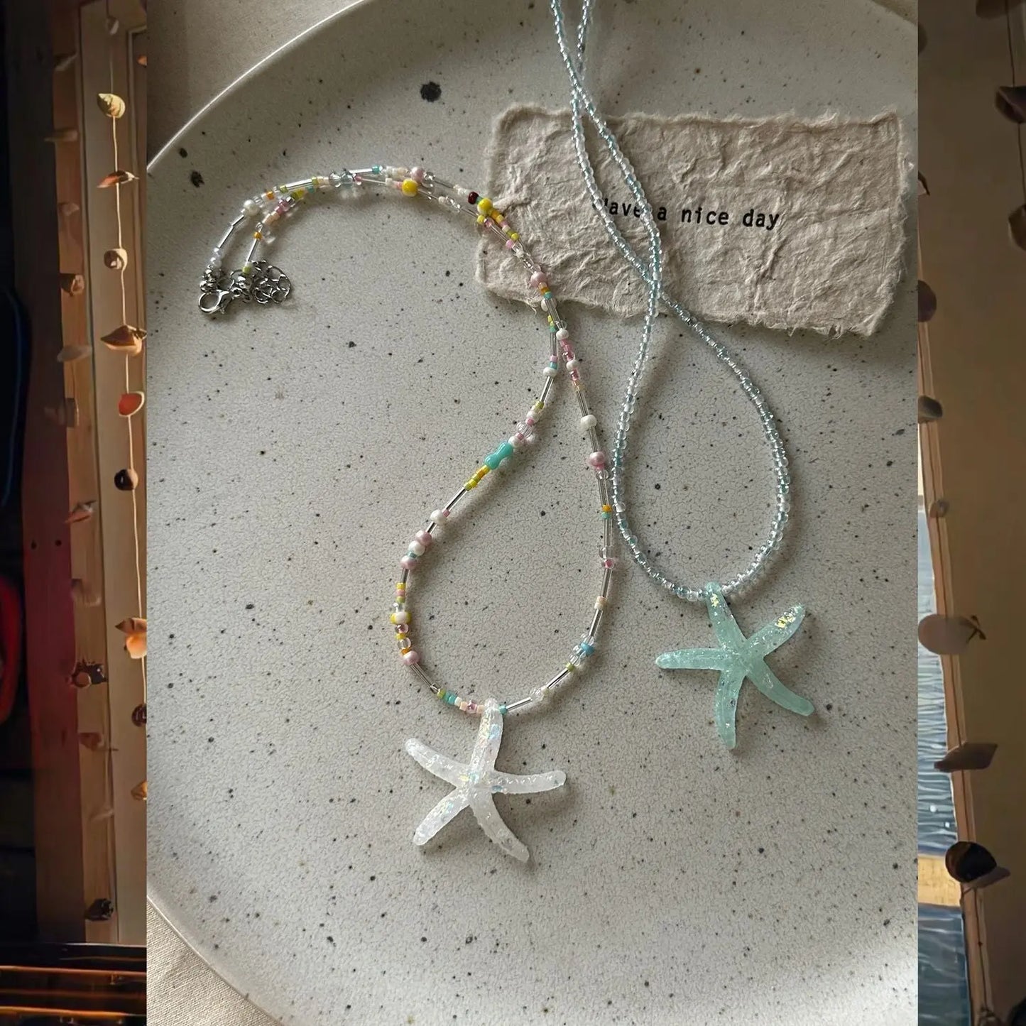 starfish necklace fresh dopamine color necklace - Blade & Thread