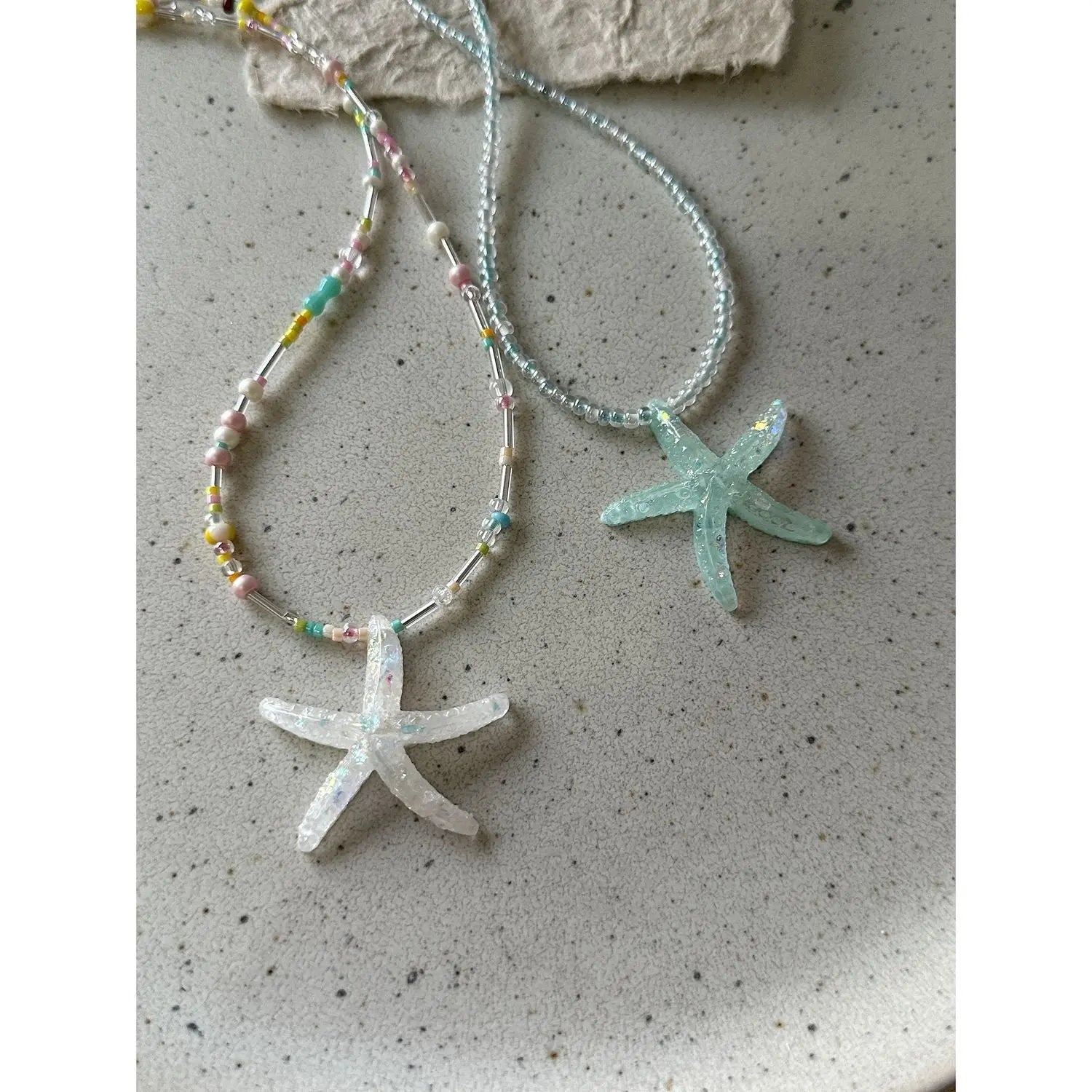 starfish necklace fresh dopamine color necklace - Blade & Thread