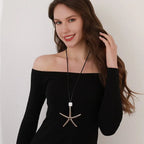 starfish necklace geometric long necklace nowadaysfashion