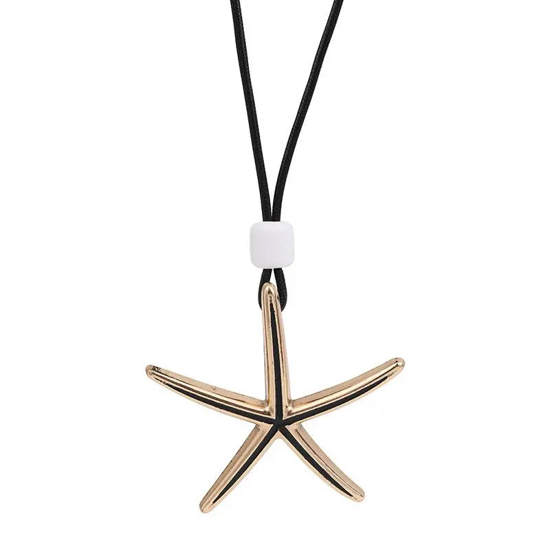 starfish necklace geometric long necklace - Blade & Thread