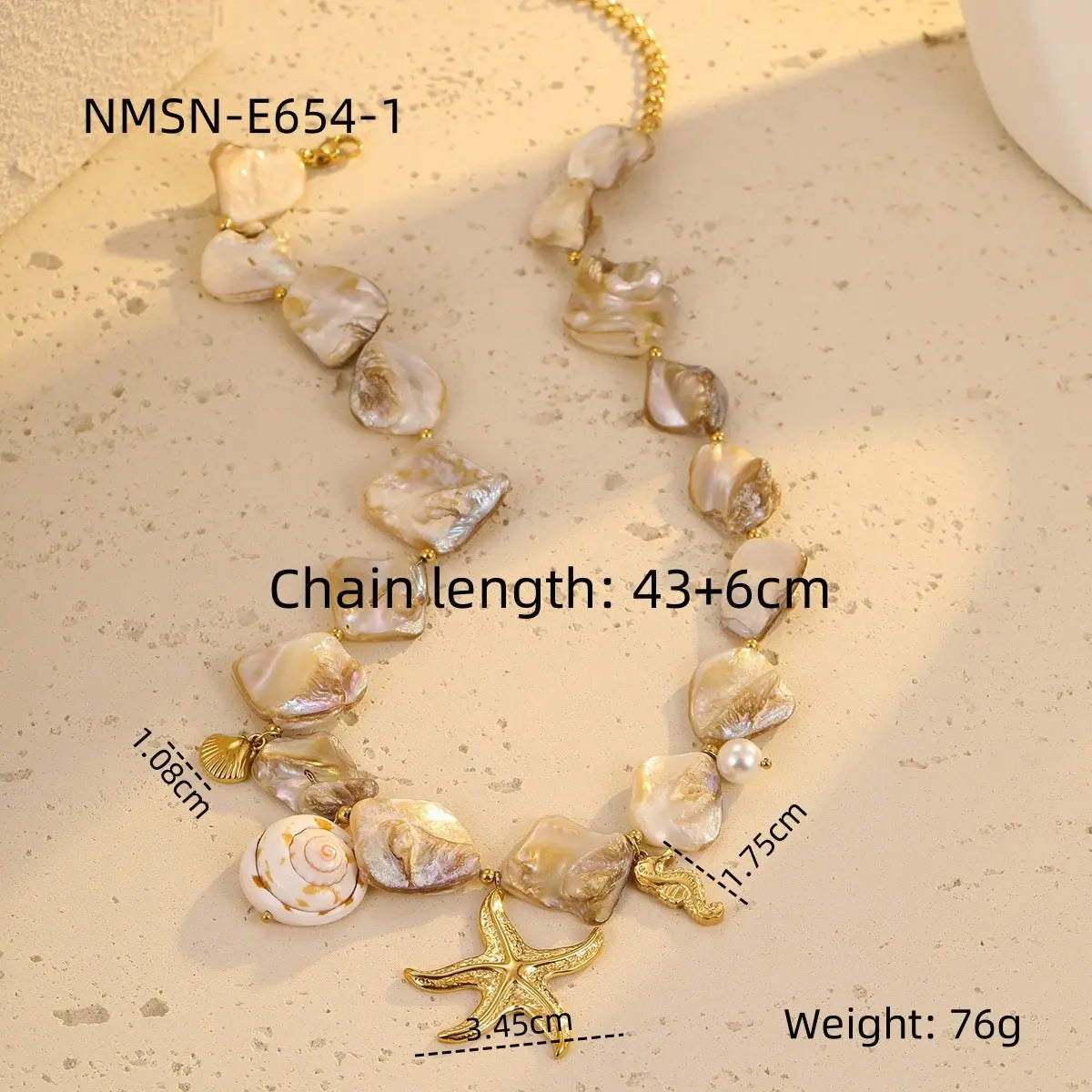starfish necklace irregular necklace - Blade & Thread