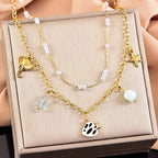 starfish necklace, ocean series millet pearl necklace nowadaysfashion