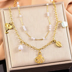 starfish necklace, ocean series millet pearl necklace nowadaysfashion