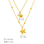 starfish necklace pearl double-layered necklace nowadaysfashion