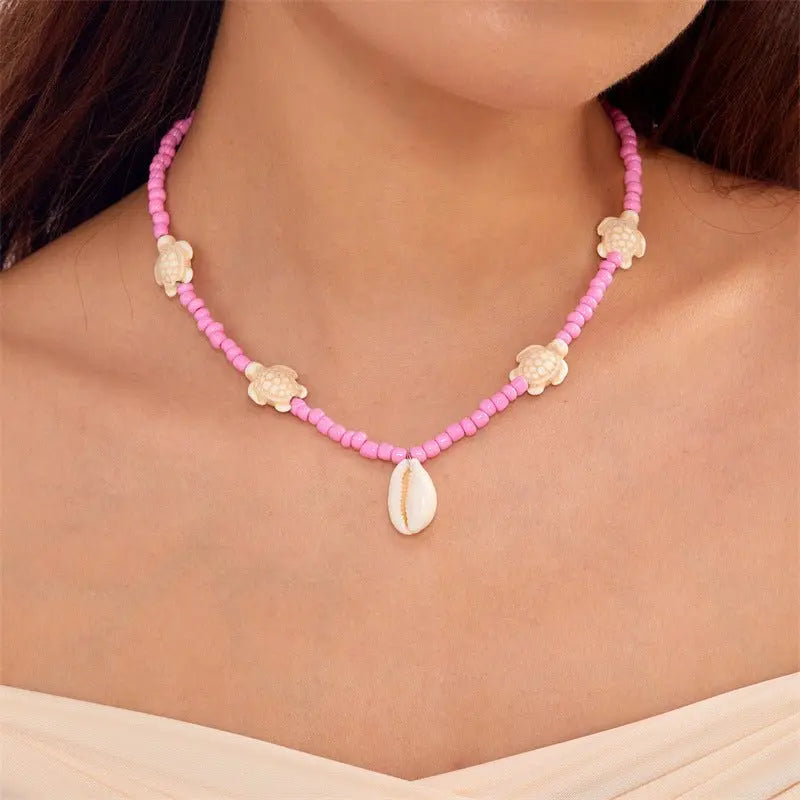 starfish necklace pearl multi-layer stacking necklace nowadaysfashion