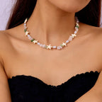 starfish necklace pearl multi-layer stacking necklace nowadaysfashion