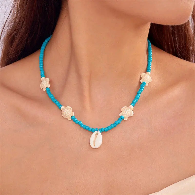 starfish necklace pearl multi-layer stacking necklace nowadaysfashion