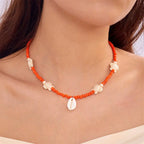 starfish necklace pearl multi-layer stacking necklace nowadaysfashion