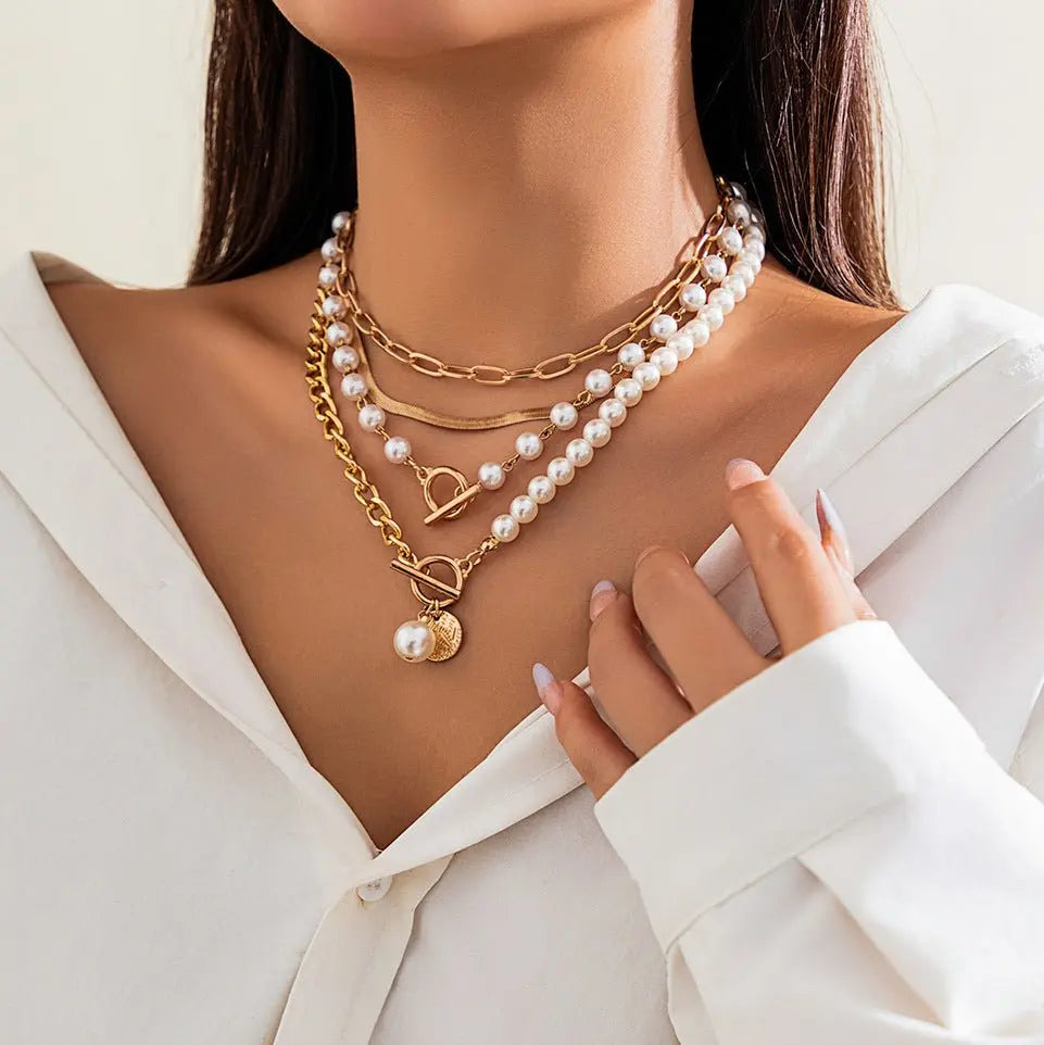 starfish necklace pearl shell necklace - Blade & Thread