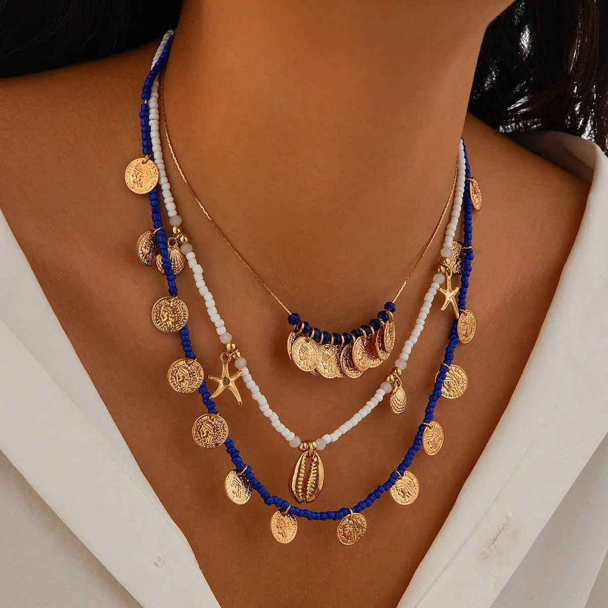 starfish necklace pearl shell necklace nowadaysfashion