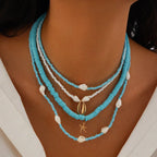 starfish necklace pearl shell necklace nowadaysfashion