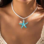 starfish necklace resin wax line necklace nowadaysfashion