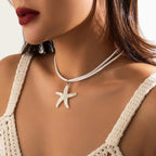 starfish necklace resin wax line necklace nowadaysfashion