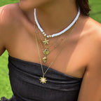 starfish necklace shell conch tassel multi-layer necklace nowadaysfashion
