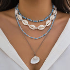 starfish necklace shell conch tassel multi-layer necklace nowadaysfashion