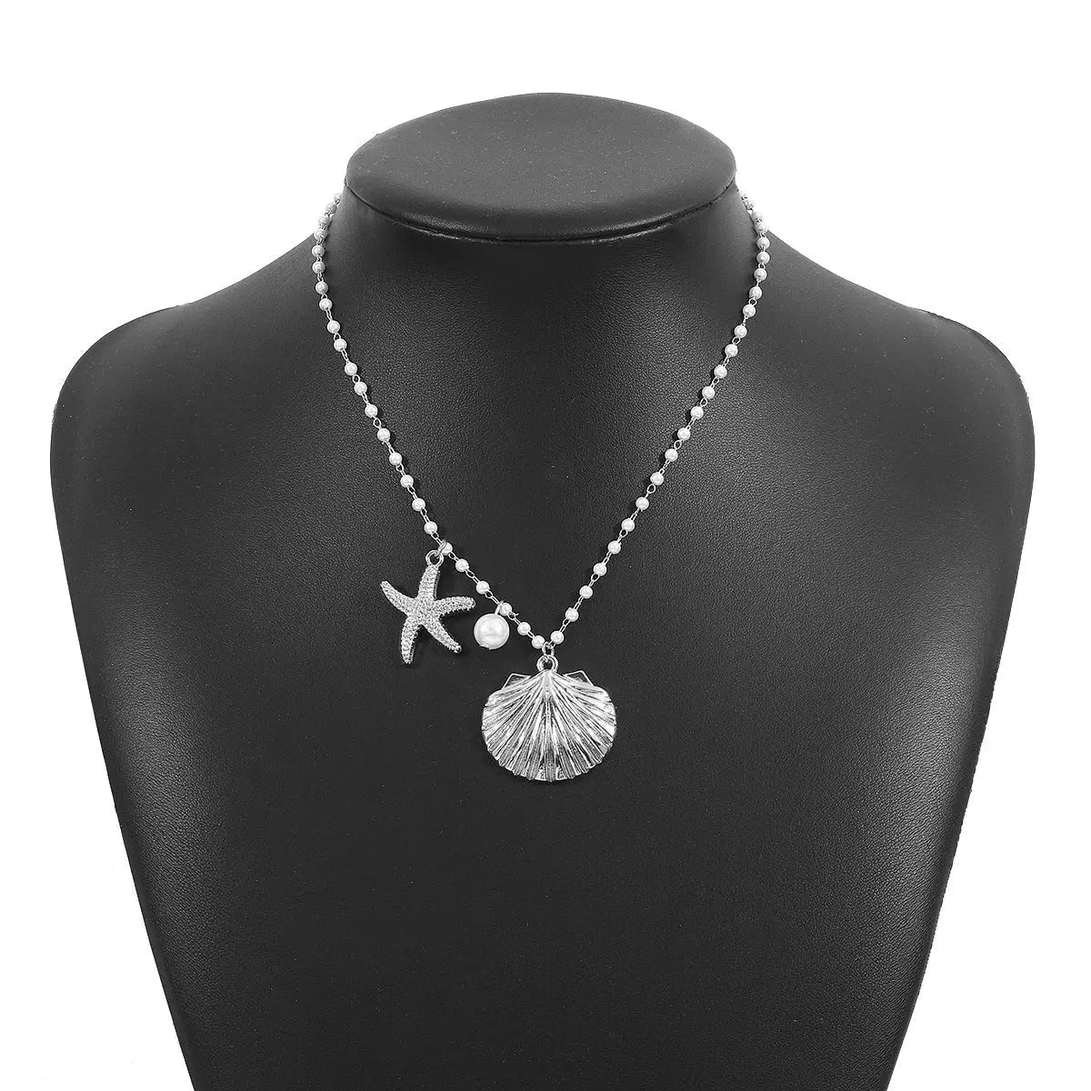 starfish necklace shell pearl light luxury necklace nowadaysfashion