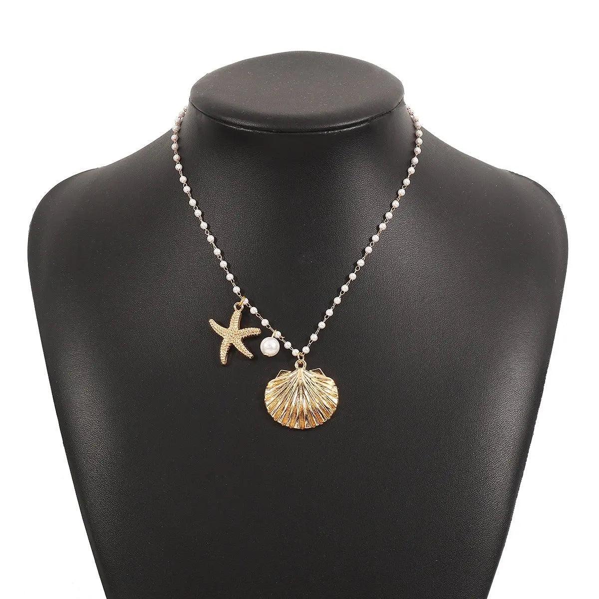 starfish necklace shell pearl light luxury necklace - Blade & Thread